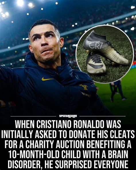 cristiano ronaldo charity work|ronaldo charity donate boots.